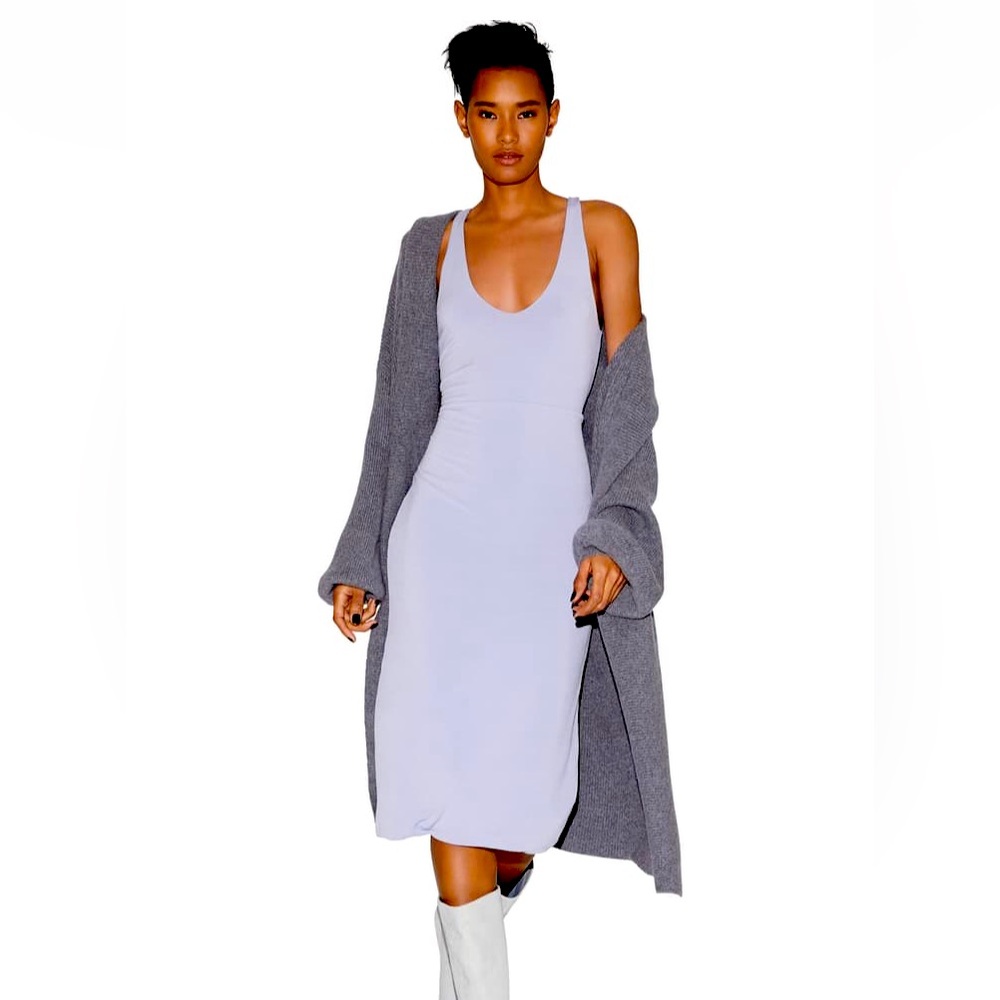 Lavender knit tank dress